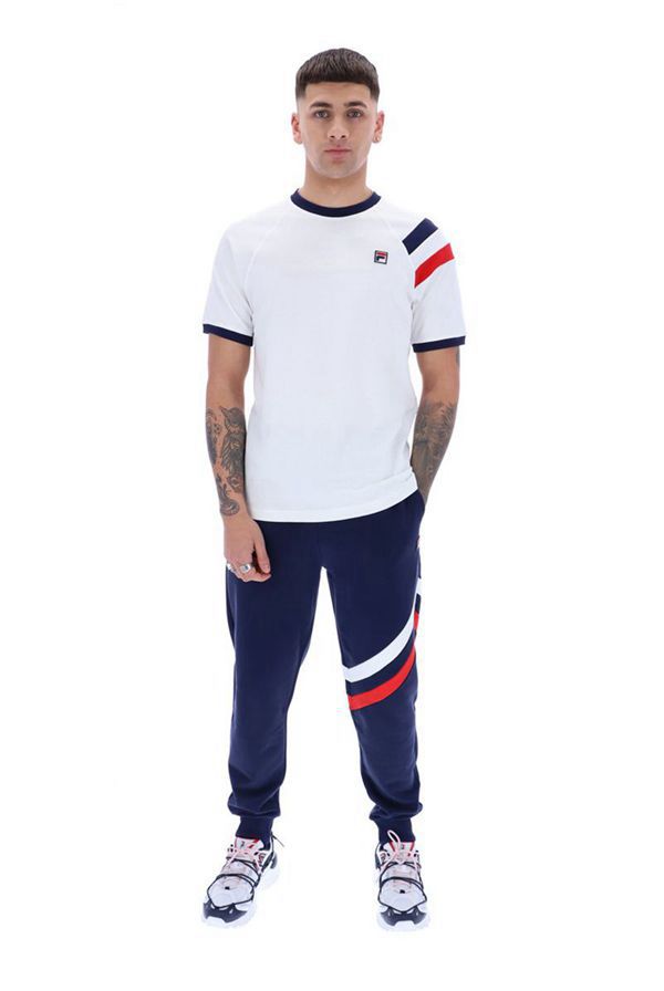 Camisetas Fila Homem Branco - Fila Roger Raglan Sleeve Portugal Lisboa,ACPI-10267